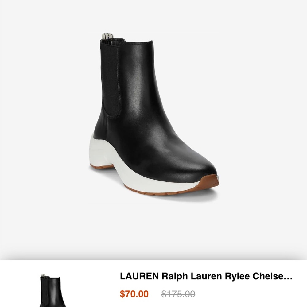 Ralph Lauren black boot/sneaker